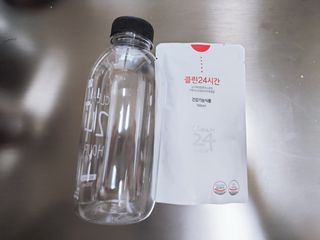 클린24시간 1BOX(5포) + 전용보틀(500ml) — 5점을 준 리뷰어가 2023년 2월 올린 사용 사진
