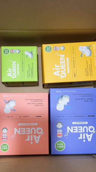 에어퀸 뉴브레스 유기농 생리대 4종 (팬티라이너 20P + 중형 10P + 대형 10P + 오버나이트 8P)_체험단 2차 — 5점을 준 리뷰어가 2024년 11월 올린 사용 사진