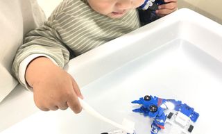 치과에서 쓰는 치약 _ 라벨제로 저불소 꼬마, 키즈, 유아, 베이비, 주니어 안전한 어린이치약 — 5점을 준 리뷰어가 2022년 10월 올린 사용 사진