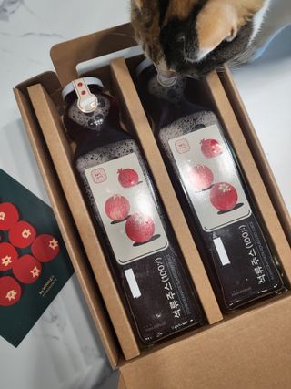 [바이윙클] 페르시아 유기농 석류 착즙주스 750ml 2병 + 선물박스 세트 — 4점을 준 리뷰어가 2022년 2월 올린 사용 사진