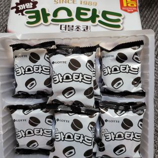 롯데제과 까망카스타드 더블초코 — 5점을 준 리뷰어가 2021년 5월 올린 사용 사진