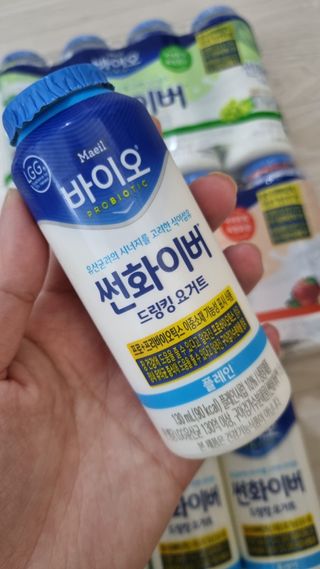 LIVE 매일바이오 썬화이버 드링킹 요거트 — 5점을 준 리뷰어가 2022년 8월 올린 사용 사진