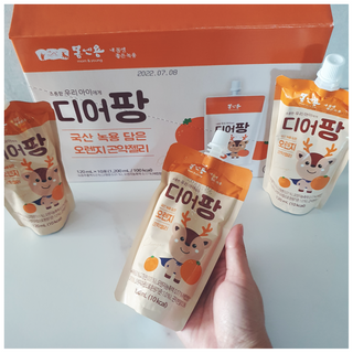 [몸엔용] 우리 아이 건강간식, 달콤한 녹용곤약젤리 디어팡 4종 — 4.5점을 준 리뷰어가 2021년 8월 올린 사용 사진