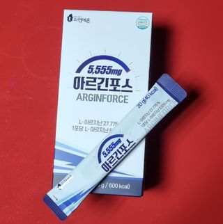 자연에온 아르긴포스 L-아르기닌 5555mg 스틱 15개입 1박스 — 5점을 준 리뷰어가 2021년 4월 올린 사용 사진