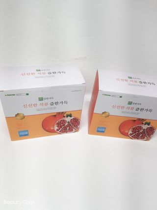 즙한가득 양배추사과즙/석류즙 30포, 선물박스 택1 — 4점을 준 리뷰어가 2022년 1월 올린 사용 사진