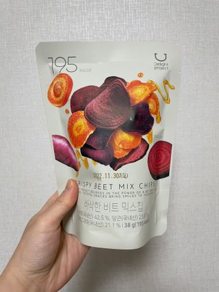 딜라이트 프로젝트 원물칩 2종 6ea(비트 믹스칩, 단호박 믹스칩) — 5점을 준 리뷰어가 2022년 4월 올린 사용 사진