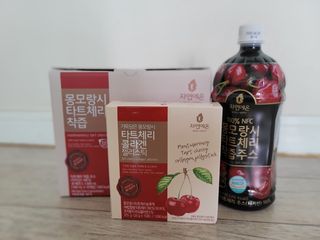 자연에온 몽모랑시 타트체리 3종 세트 구성 - 저분자콜라겐젤리, NFC 착즙주스 — 5점을 준 리뷰어가 2021년 7월 올린 사용 사진