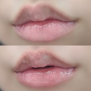 [후르디아] 올리브영 착한보습 비건 립버터 2종 — 4점을 준 리뷰어가 2022년 2월 올린 사용 사진