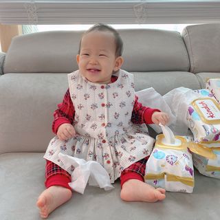 킨도 아기 물티슈 골드 일반형 — 5점을 준 리뷰어가 2021년 12월 올린 사용 사진