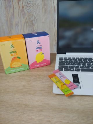 비타앤C 레몬맛, 망고맛 — 5점을 준 리뷰어가 2021년 4월 올린 사용 사진
