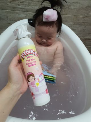 주식회사 권브라더스 [권브라더스] 목욕놀이 필수템, 핑키공주 유아버블클렌저 300ml 대용량 몽글몽글 구름 속 딸기향 — 5점을 준 리뷰어가 2021년 12월 올린 사용 사진