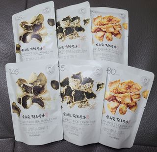 오희숙 전통부각 명인 찹쌀김부각, 찹쌀다시마부각, 황태껍질튀각 총 6봉 — 4점을 준 리뷰어가 2021년 6월 올린 사용 사진