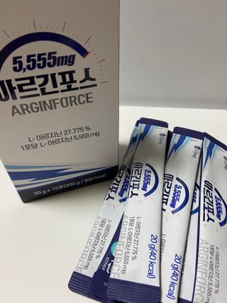자연에온 아르긴포스 L-아르기닌 5555mg 스틱 15개입 1박스 — 5점을 준 리뷰어가 2021년 4월 올린 사용 사진