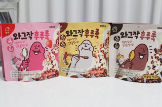 스낵스 와그작후루룩 3종_카카오2봉+아몬드2봉+딸기2봉 (총 6봉) — 5점을 준 리뷰어가 2024년 2월 올린 사용 사진