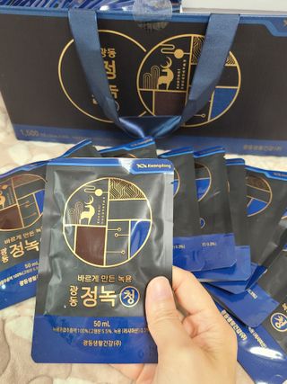 광동생활건강 [광동] 바르게 만든 녹용, 광동정녹청 — 5점을 준 리뷰어가 2021년 11월 올린 사용 사진