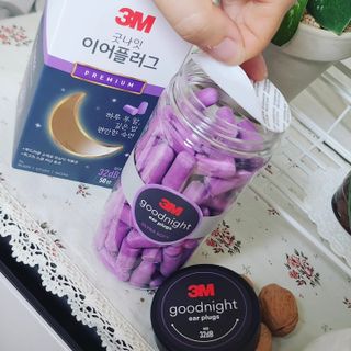 3M 소음방지 수면 귀마개 굿나잇 이어플러그 오렌지/퍼플 50쌍 — 4.5점을 준 리뷰어가 2023년 7월 올린 사용 사진