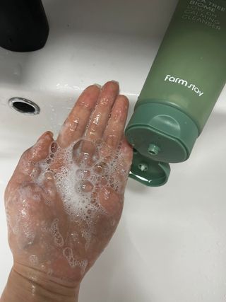 [팜스테이] 티트리 바이옴 로우 피에이치 카밍 클렌저 — 4점을 준 리뷰어가 2022년 9월 올린 사용 사진