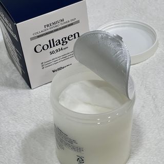 웰더마 프리미엄 콜라겐 하이드로 토너 패드 60매/1개 — 3점을 준 리뷰어가 2025년 7월 올린 사용 사진