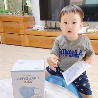 애니가드키즈 라이트 소형 5컬러 각 10매입 [크리미베이지, 코튼핑크, 블루레이크, 페일로즈, 민트그린] — 5점을 준 리뷰어가 2022년 6월 올린 사용 사진