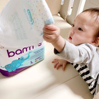 오브맘 밤 프리미엄 아기 기저귀 팬티형 밴드형 — 5점을 준 리뷰어가 2020년 12월 올린 사용 사진