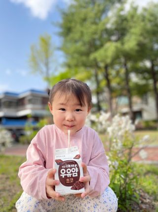 빙그레 우유얌 초코 / 우유얌 딸기 — 5점을 준 리뷰어가 2021년 4월 올린 사용 사진