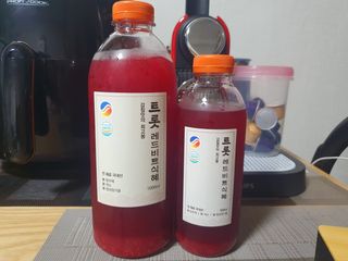 트롯전통식혜 트롯레드비트식혜 1리터 +500리터 — 4.5점을 준 리뷰어가 2021년 6월 올린 사용 사진