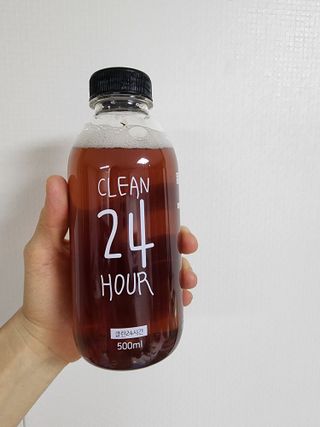 클린24시간 1BOX(5포) + 전용보틀(500ml) — 4점을 준 리뷰어가 2022년 12월 올린 사용 사진