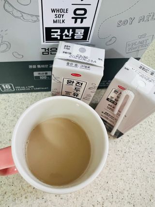 완전두유 국산콩 저당 3종 — 5점을 준 리뷰어가 2022년 10월 올린 사용 사진