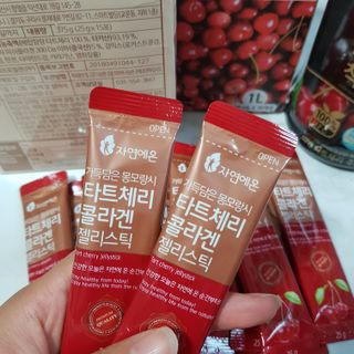 자연에온 몽모랑시 타트체리 3종 세트 구성 - 저분자콜라겐젤리, NFC 착즙주스 — 5점을 준 리뷰어가 2021년 7월 올린 사용 사진