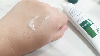 랑벨 랑바이오 블랙 시카 크림 50ml(블랙비 프로폴리스, 시카 4종, 판테놀 10 함유) — 5점을 준 리뷰어가 2022년 4월 올린 사용 사진