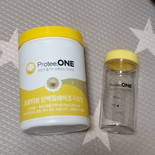 프로티원 단백질쉐이크 곡물맛 2주분 1통+보틀 — 5점을 준 리뷰어가 2021년 4월 올린 사용 사진
