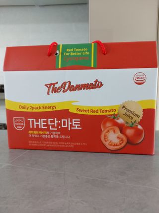 제이제이바이오 더단마토 프리미엄주스 100ml 30팩입 - 무설탕 스테비아 토마토즙 — 5점을 준 리뷰어가 2021년 11월 올린 사용 사진