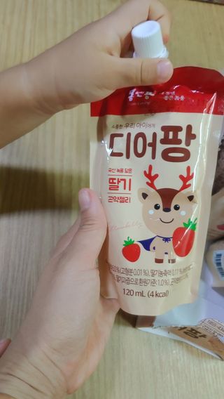 [몸엔용] 우리 아이 건강간식, 달콤한 녹용곤약젤리 디어팡 4종 — 4.5점을 준 리뷰어가 2021년 8월 올린 사용 사진