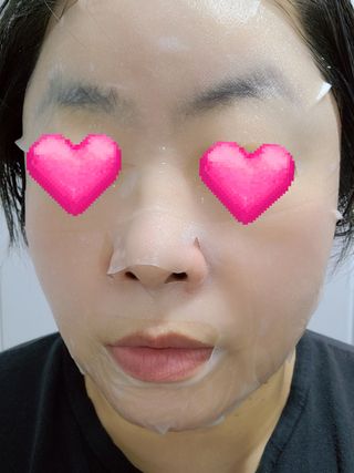 체르엠 그린 케비어 더블워터 마스크팩 5매입  2팩 — 5점을 준 리뷰어가 2021년 11월 올린 사용 사진