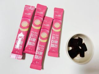 인디닥터 면역 생생 핑크 이뮨 젤리 + 타이탄 BCAA 프로틴 젤리스틱 — 5점을 준 리뷰어가 2022년 6월 올린 사용 사진