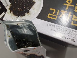 광천우리맛김 우리집밥도둑 맛있는광천김 우리김자반 50g 5봉 — 5점을 준 리뷰어가 2021년 10월 올린 사용 사진