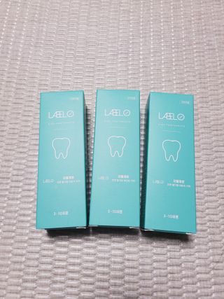 치과에서 쓰는 치약 _ 라벨제로 저불소 꼬마, 키즈, 유아, 베이비, 주니어 안전한 어린이치약 — 5점을 준 리뷰어가 2022년 10월 올린 사용 사진