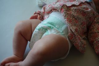 오브맘 밤 프리미엄 아기 기저귀 팬티형 밴드형 — 5점을 준 리뷰어가 2021년 1월 올린 사용 사진
