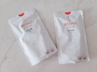 클린24시간 1BOX(5포) + 전용보틀(500ml) — 5점을 준 리뷰어가 2022년 8월 올린 사용 사진