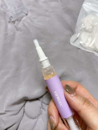 1+2 뷰젤 매직케어 손톱영양제+스톤푸셔+코인타올 셀프 네일케어 — 5점을 준 리뷰어가 2022년 10월 올린 사용 사진