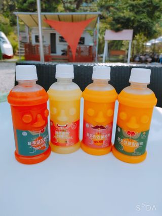 탐라원 제주의 맛, 몬딱주스 4종세트 - 한라봉몬딱주스, 천혜향몬딱주스, 청귤에이드, 당근몬딱주스 — 5점을 준 리뷰어가 2021년 8월 올린 사용 사진