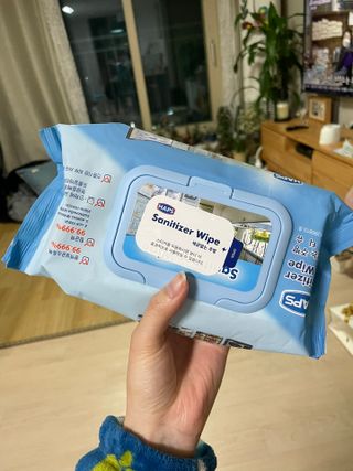 햅스 세균없는 주방 대형 2팩, HAPS sanitizer wipe — 5점을 준 리뷰어가 2022년 1월 올린 사용 사진