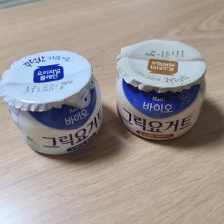 매일바이오 그릭요거트 오리지널 플레인 4개, 로스터리 커피믹스 4개 — 5점을 준 리뷰어가 2021년 12월 올린 사용 사진