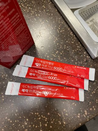 메타아르기닌 GC녹십자웰빙 메타 아르기닌 6000 플러스 오르니틴 — 5점을 준 리뷰어가 2022년 6월 올린 사용 사진