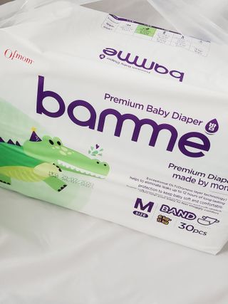 오브맘 밤 프리미엄 아기 기저귀 팬티형 밴드형 — 5점을 준 리뷰어가 2021년 1월 올린 사용 사진