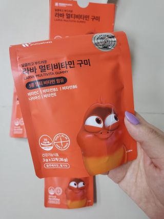 [푸름웰니스] 라바 멀티비타민 구미 36g — 5점을 준 리뷰어가 2022년 2월 올린 사용 사진