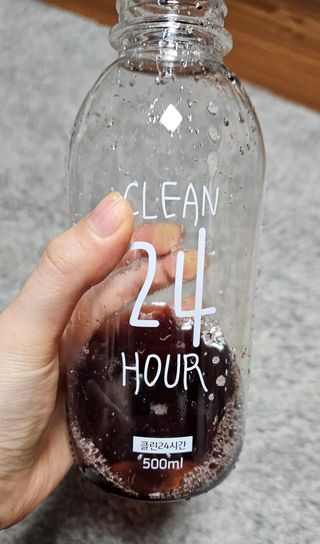 클린24시간 1BOX(5포) + 전용보틀(500ml) — 리뷰어가 2023년 7월 올린 사용 사진