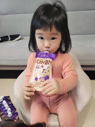 [몸엔용] 우리 아이 건강간식, 달콤한 녹용곤약젤리 디어팡 4종 — 5점을 준 리뷰어가 2022년 4월 올린 사용 사진