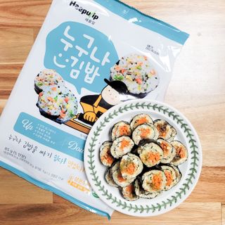 해풀잎 누구나 김밥*1ea [(혼합야채 35g *1ea,  김밥김 (5g, 5ea),  양념간장 (6g, 5ea), 참기름(5g, 2ea)] — 4점을 준 리뷰어가 2022년 7월 올린 사용 사진
