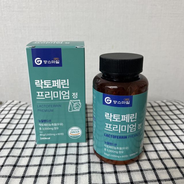짱스마일 락토페린 프리미엄 정 1000ml x 60정 리뷰 사진